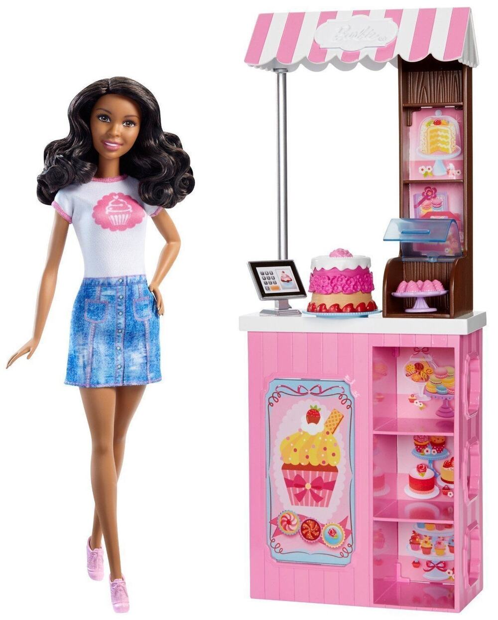Barbie Careers Bakery Shop Playset with African-American Doll DMM43
